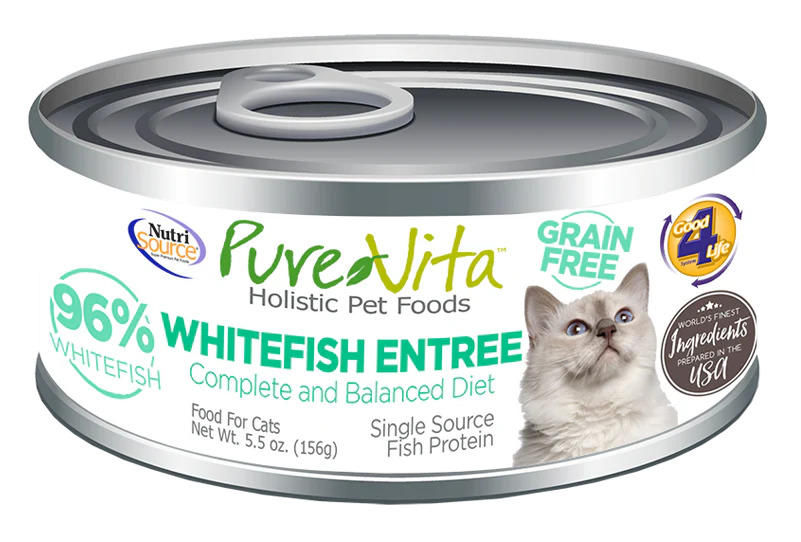 PureVita Grain Free 96% Real Whitefish Entree Canned Cat Food - Budpants