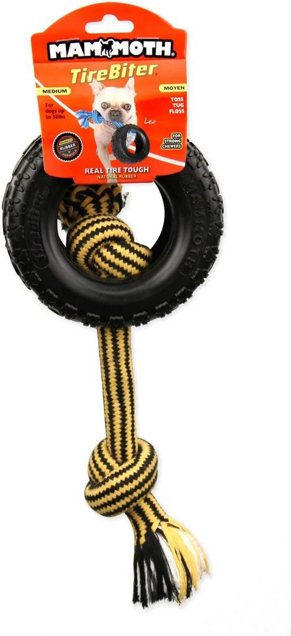 MAMMOTH TIREBITER II  with rope tug toy for dogs - Budpants