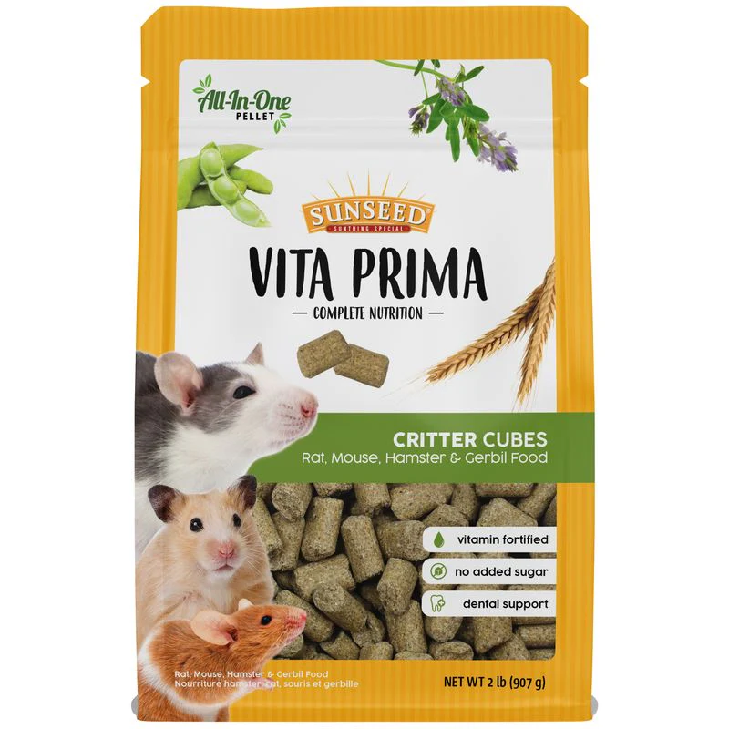 SUNSEED CRITTER CUBES 2LB - Budpants