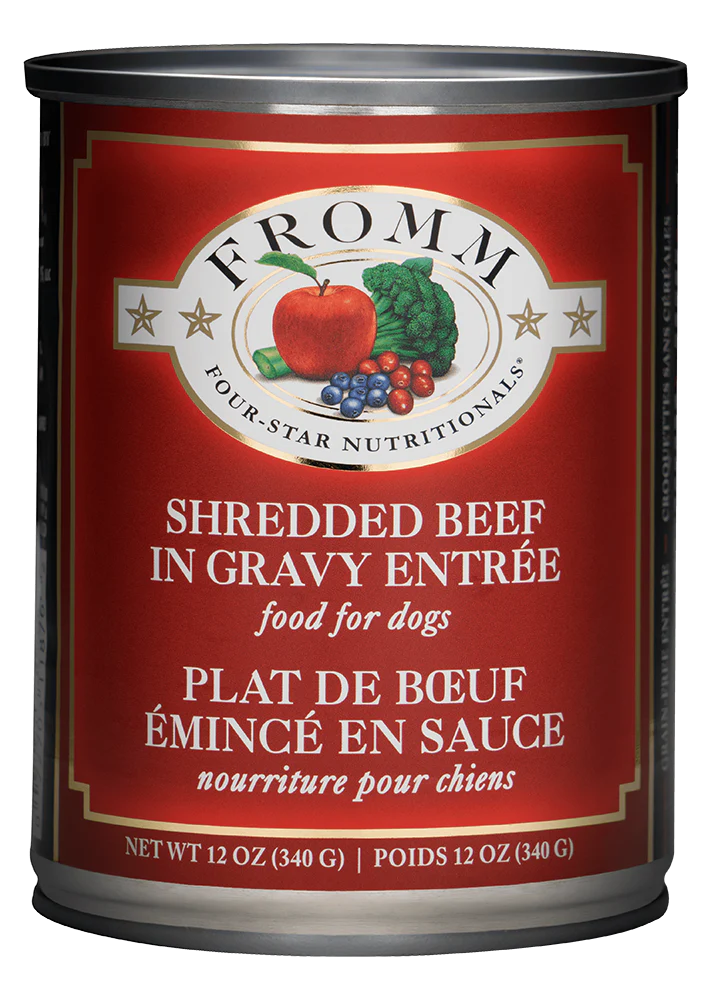 Fromm Shredded Beef in Gravy Entree canned dog food 12oz - Budpants