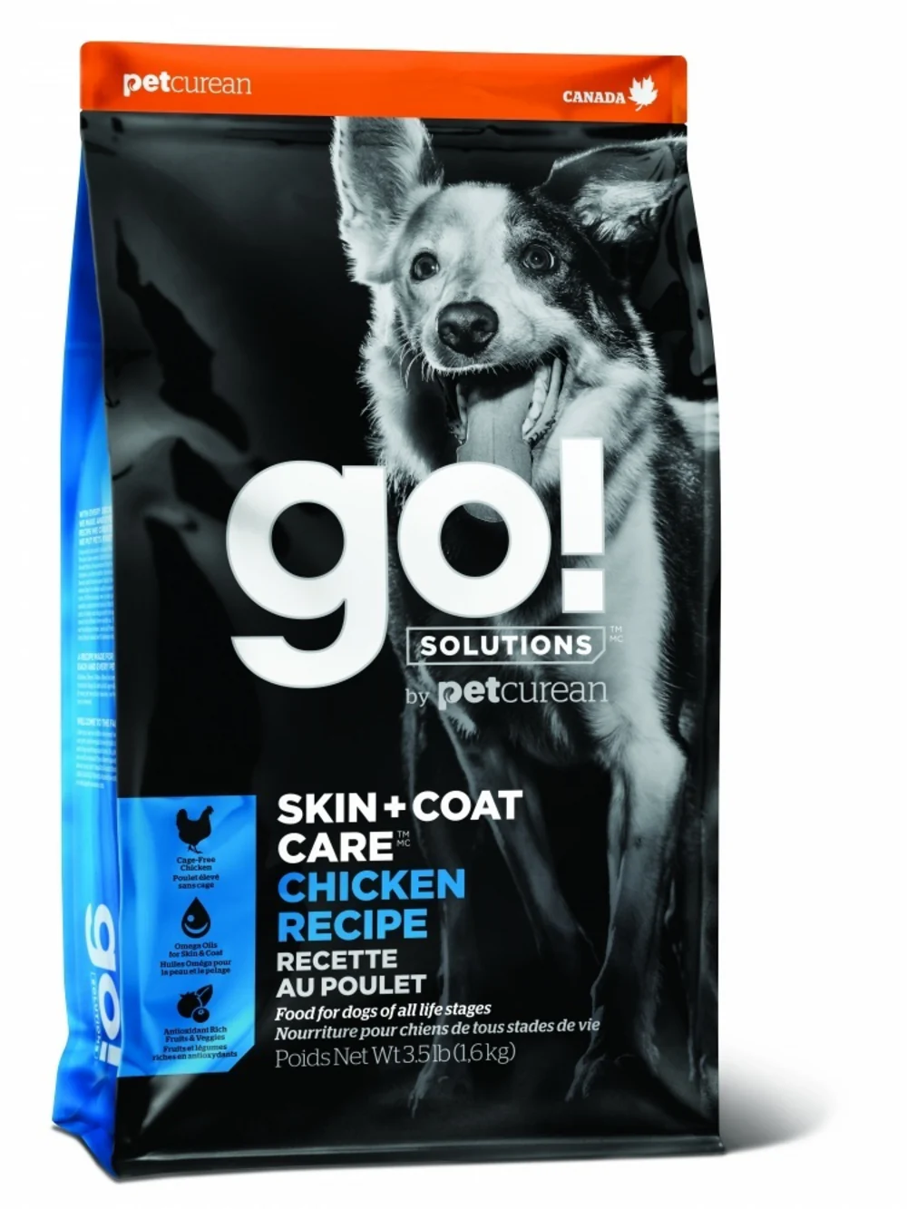 Petcurean Go! Solutions Skin + Coat Care Chicken Recipe Dry Dog Food - Budpants