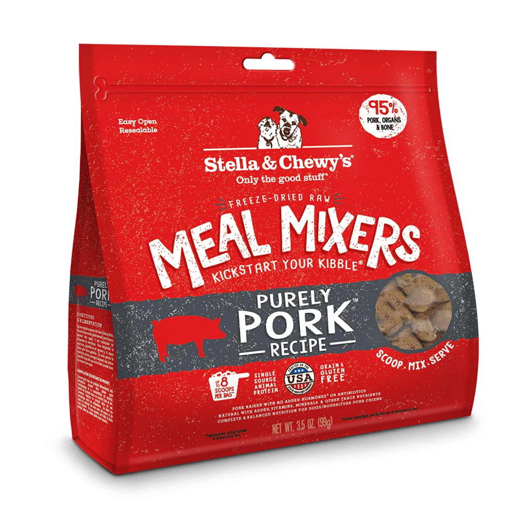 Stella & Chewy's Purely Pork Grain Free Meal Mixers Freeze Dried Raw Dog Food - Budpants