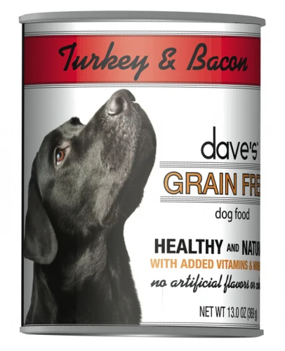 Dave's Grain Free Turkey and Bacon Canned Dog Food - Budpants
