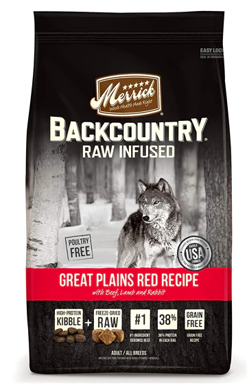 Merrick Backcountry Raw Infused Grain Free Great Plains Red Recipe Dry Dog Food - Budpants