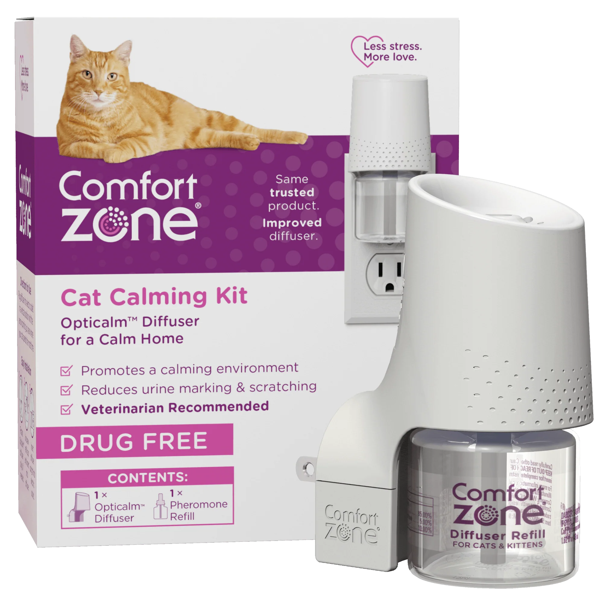 COMFORT ZONE Cat & Kitten Calming Diffuser and Refill 2pks - Budpants