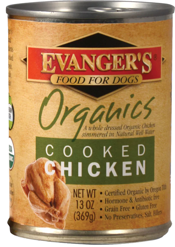 Evangers 100% Organic Cooked Chicken Canned Dog Food - Budpants