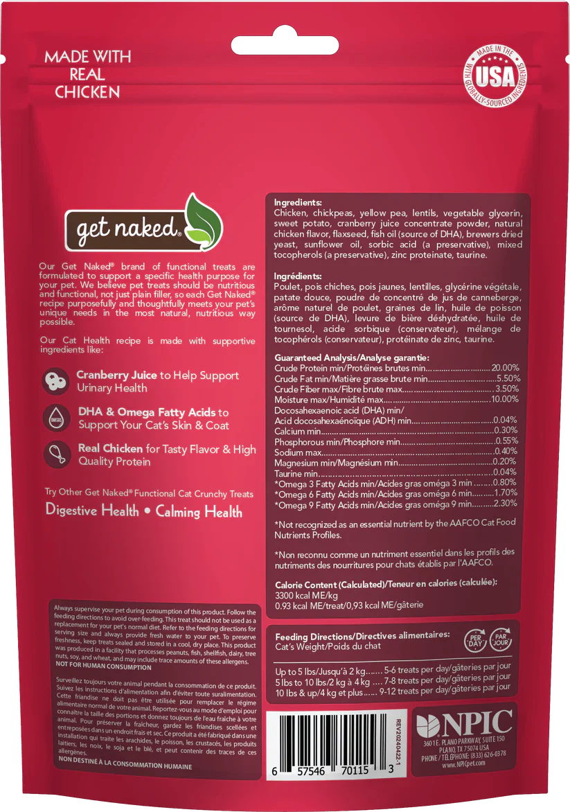 Get Naked Cat Health with Cranberry Juice Crunchy Treats - Budpants