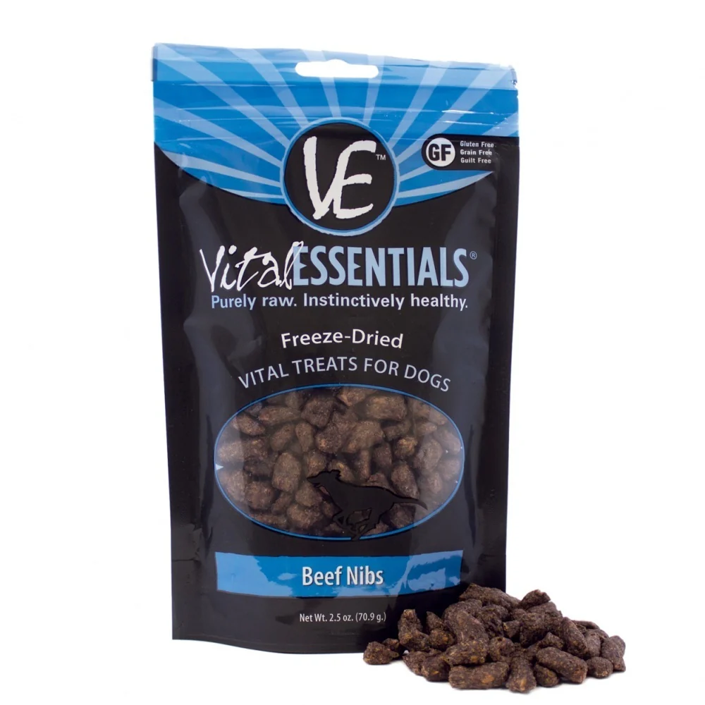 Vital Essentials Freeze Dried Beef Nibs Vital Treats for Dogs - Budpants