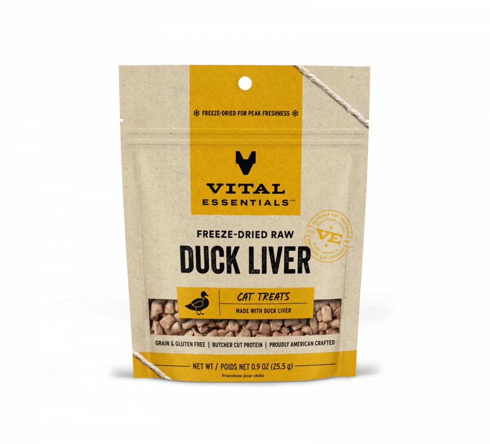 Vital Essentials Vital Cat Freeze Dried Grain Free Duck Liver Cat Treats - Budpants