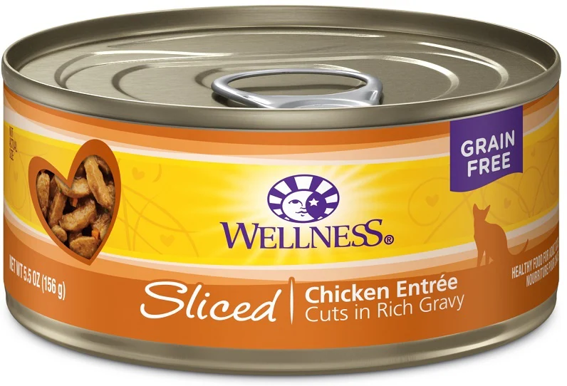 Wellness Grain Free Natural Sliced Chicken Entree Wet Canned Cat Food - Budpants