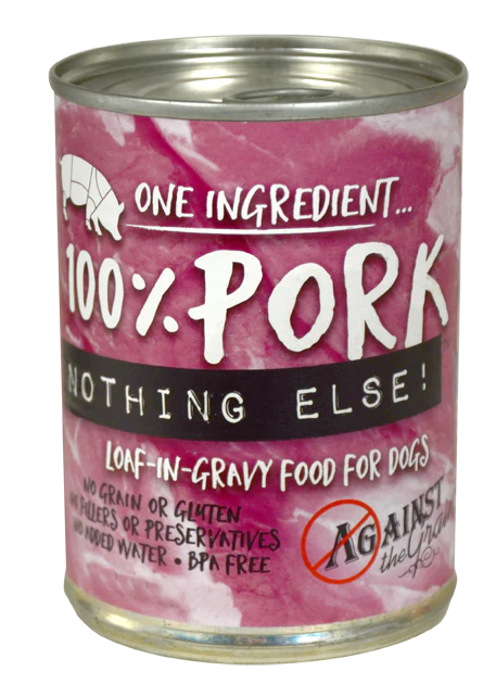 Against the Grain Nothing Else Grain Free One Ingredient 100% Pork Canned Dog Food - Budpants