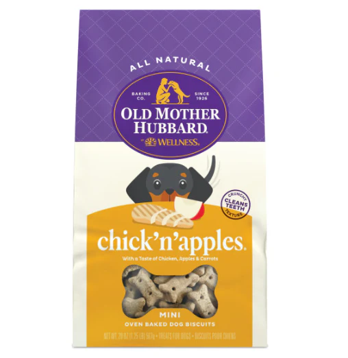 Old Mother Hubbard Crunchy Classic Natural Chick'N'Apples Mini Biscuits Dog Treats - Budpants