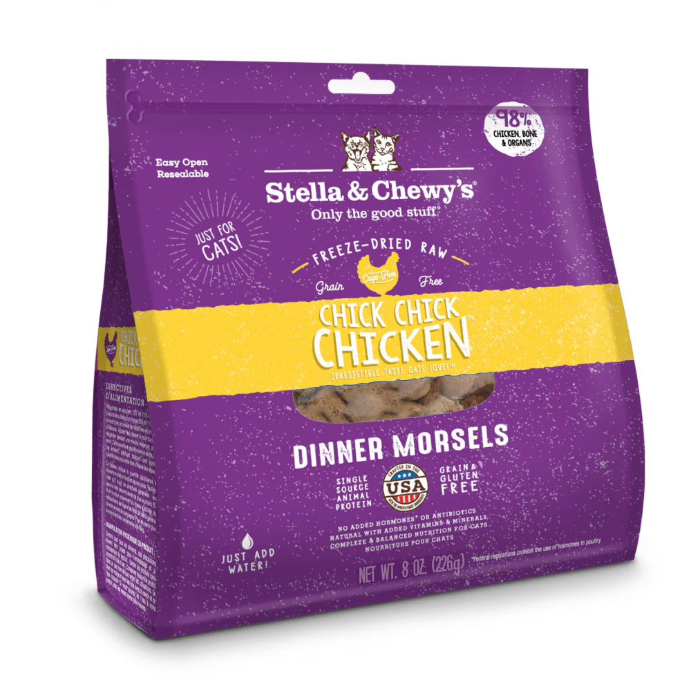 Stella & Chewy's Grain Free Chick Chick Chicken Dinner Morsels Freeze Dried Raw Cat Food - Budpants