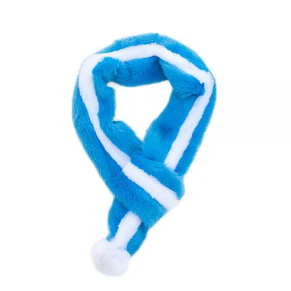 ZippyPaws Hanukkah Blue Plush Scarf For Dogs - Budpants