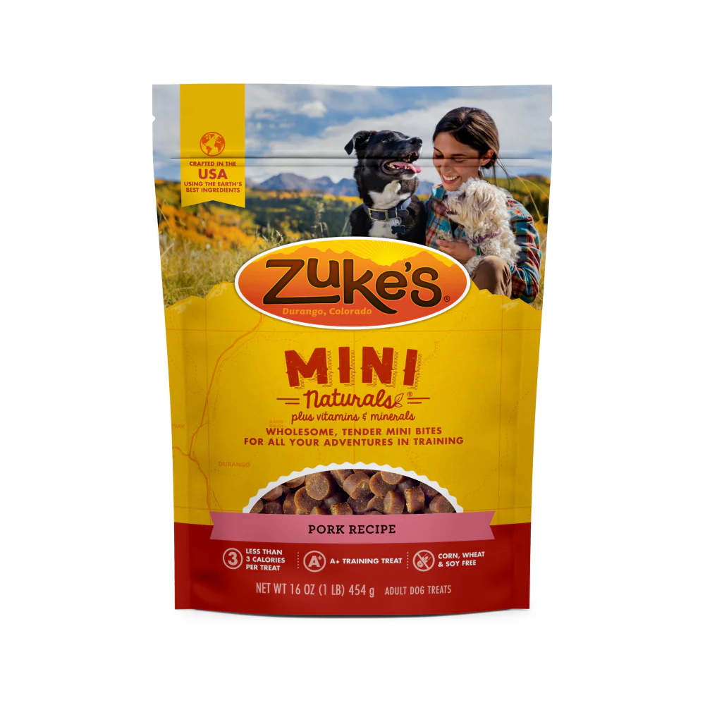 Zukes Roasted Pork Mini Naturals Dog Treats - Budpants