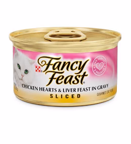 Fancy Feast Sliced Chicken Hearts and Liver Feast Canned Cat Food - Budpants