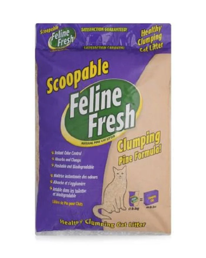 Feline Fresh Instant Odor Control Natural Pine Cat Litter - Clumping - Budpants