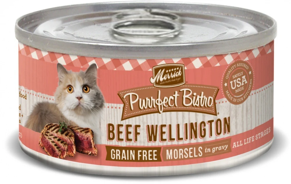 Merrick Purrfect Bistro Beef Wellington Grain Free Canned Cat Food - Budpants