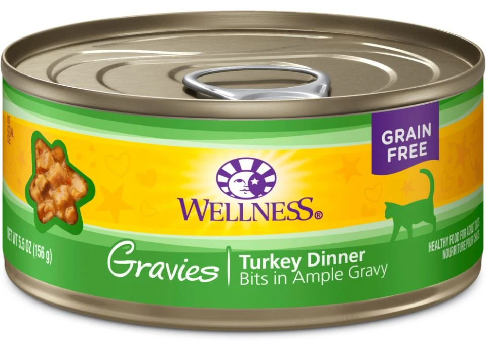 Wellness Natural Grain Free Gravies Turkey Dinner Canned Cat Food - Budpants