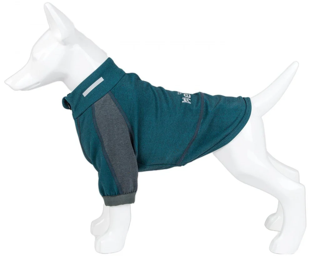 Pet Life Dog Helios Eboneflow Ocean Blue Flexible Performance Breathable Yoga Dog T-Shirt - Budpants
