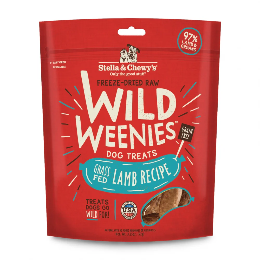 Stella & Chewy's Wild Weenies Grain Free Lamb Recipe Freeze Dried Raw Dog Treats - Budpants