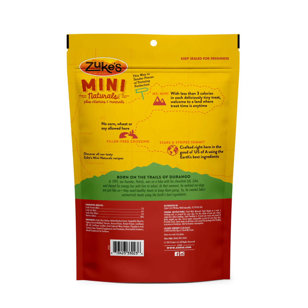 Zukes Duck Mini Naturals Dog Treats - Budpants
