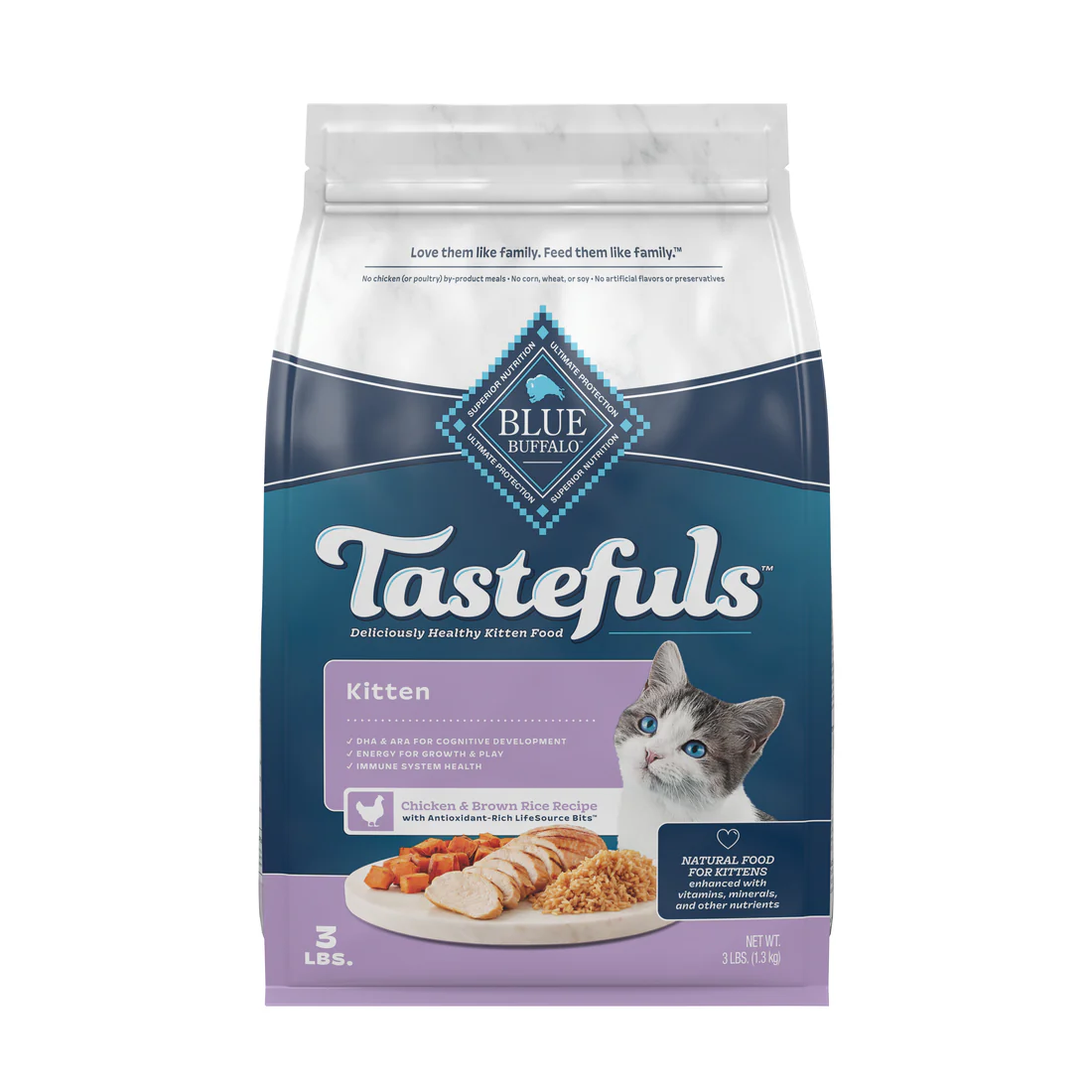 Blue Buffalo Healthy Growth Natural Chicken & Brown Rice Kitten Dry Cat Food - Budpants