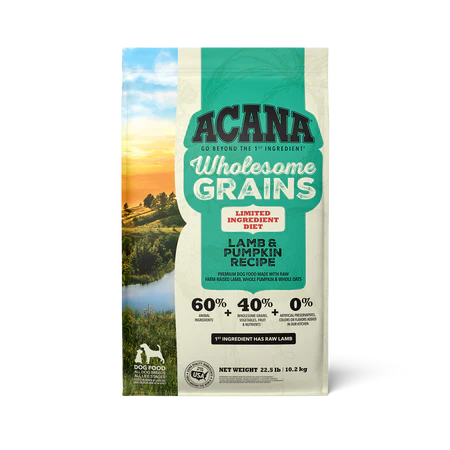 Acana Wholsome Grains, Lamb & Pumpkin recipe Limited Ingredient dog food - Budpants