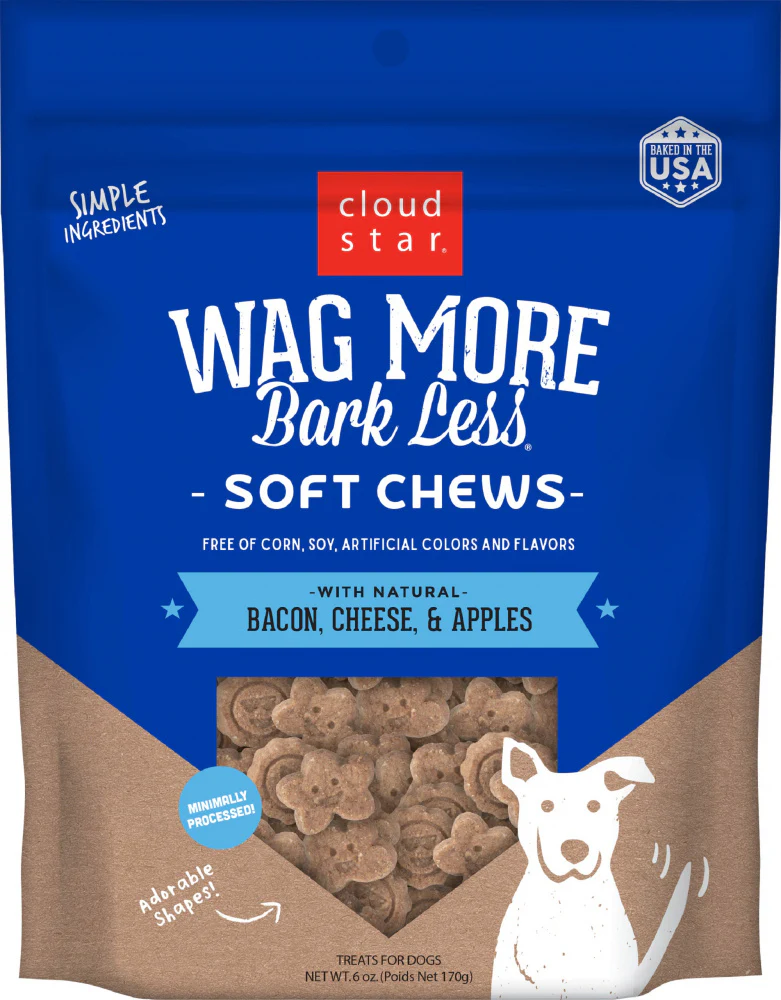 Cloud Star Wag More Bark Less Soft Chews Bacon Cheese & Apples Dog Treats - Budpants