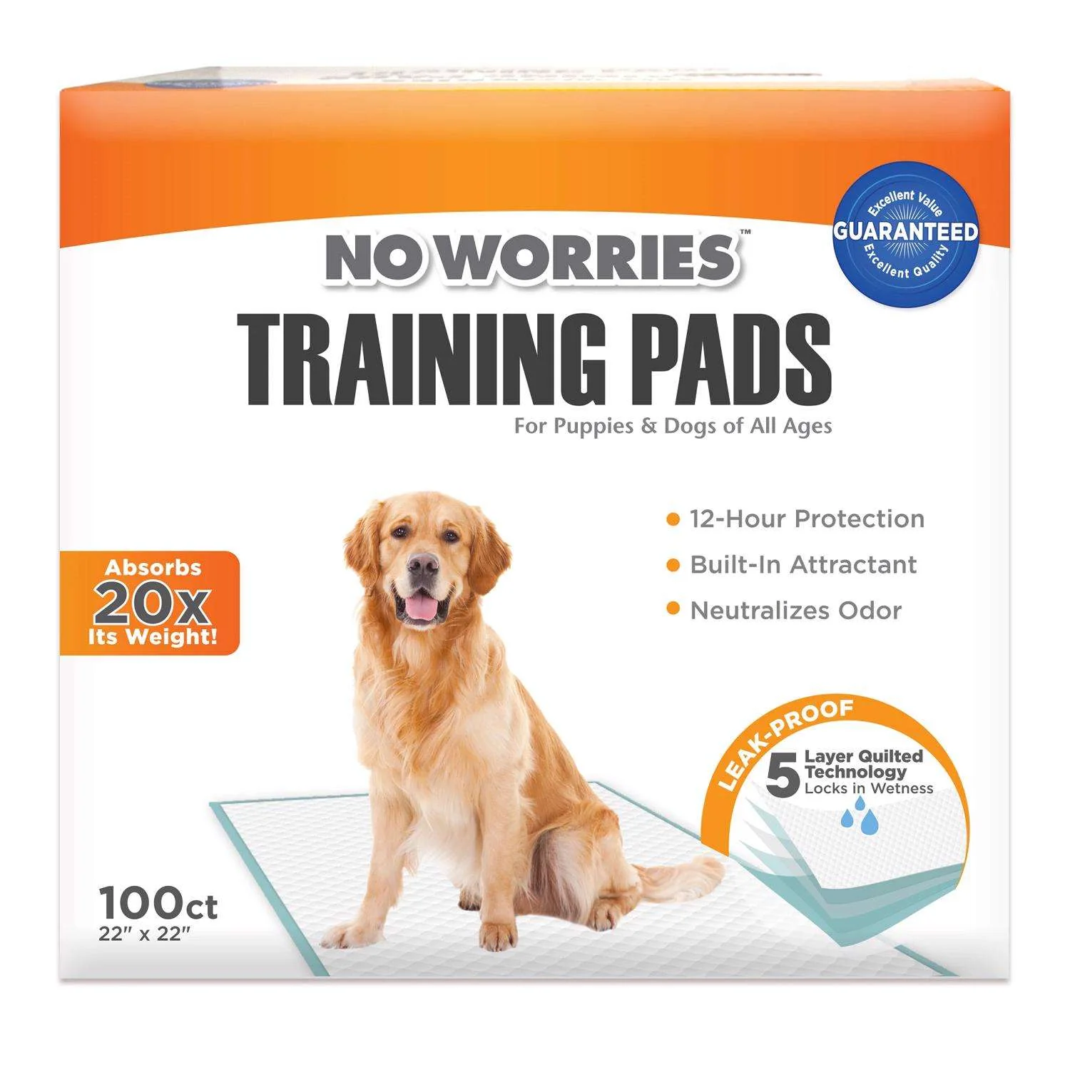 4PAWS NO WORRIES 22X22 PADS 100ct - Budpants