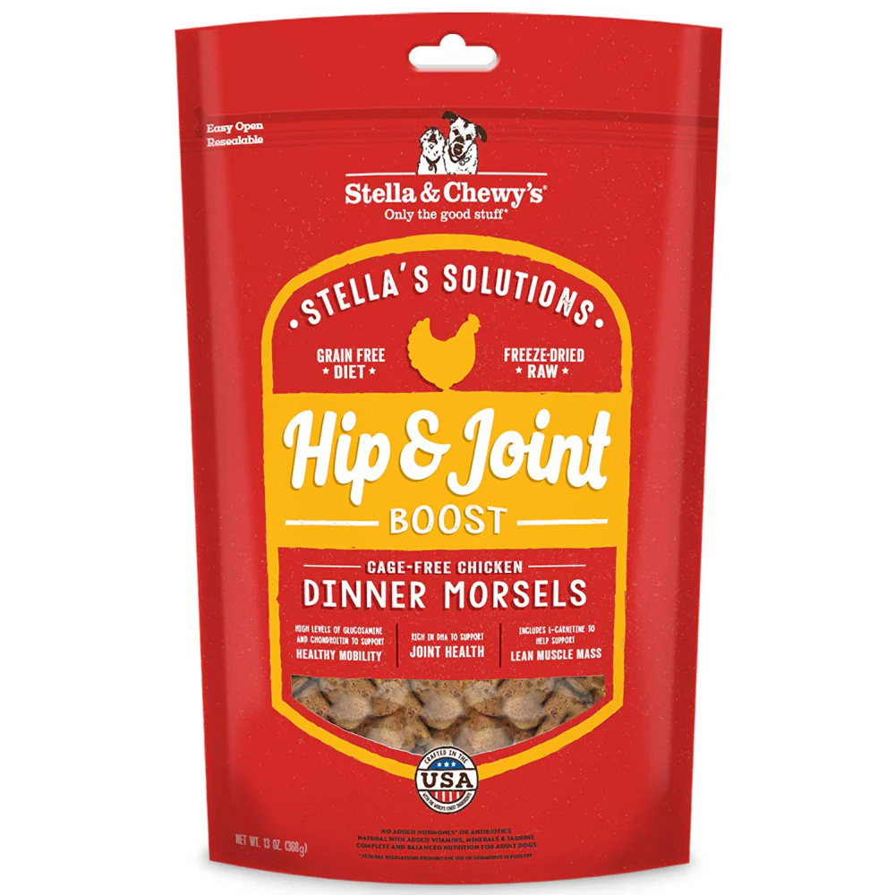Stella & Chewy's Stella's Solutions Grain Free Hip & Joint Boost Cage Free Chicken Dinner Morsels Freeze-Dried Raw Dog Food - Budpants