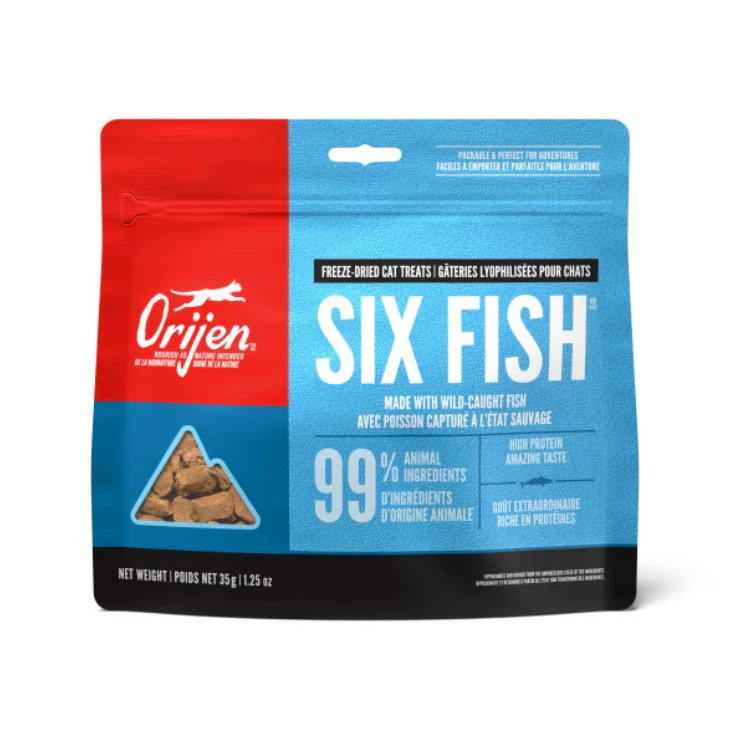 ORIJEN Grain Free Six Fish Freeze Dried Cat Treats - Budpants