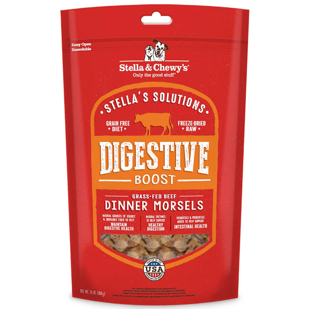 Stella & Chewy's Stella's Solutions Grain Free Digestive Boost Grass Fed Beef Dinner Morsels Freeze-Dried Raw Dog Food - Budpants