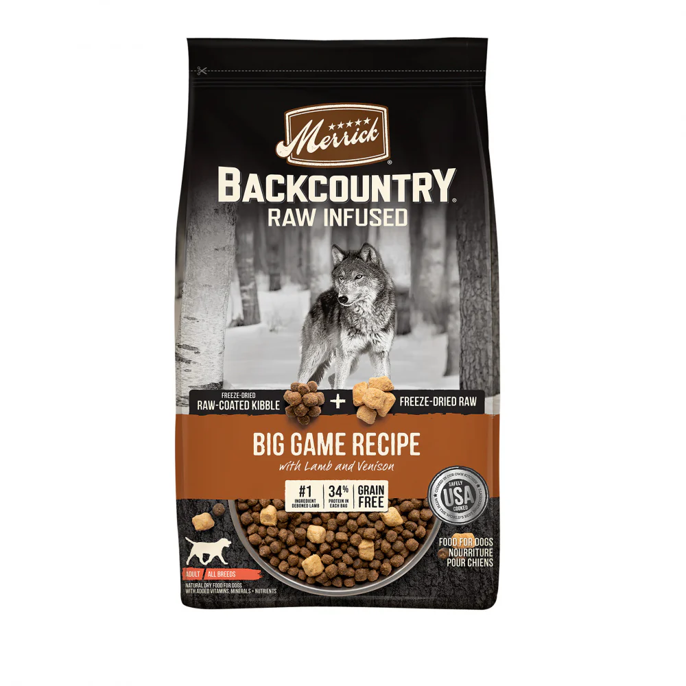 Merrick Backcountry Raw Infused Grain Free Big Game Recipe Freeze Dried Dog Food - Budpants