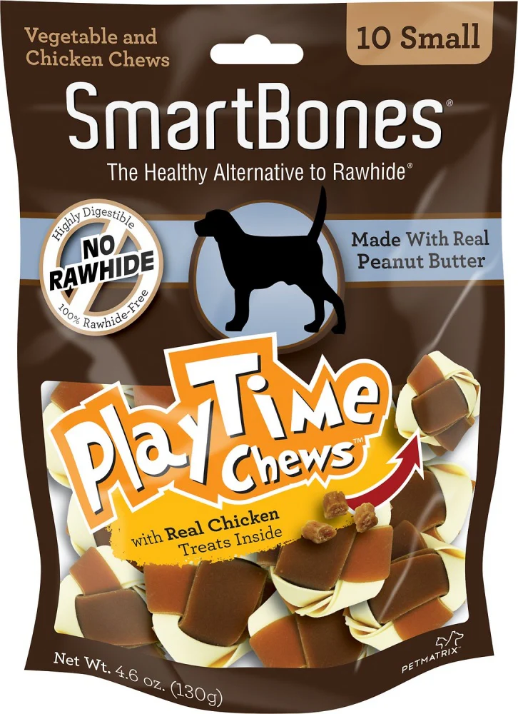 SmartBones PlayTime Small Peanut Butter Chews Dog Treats - Budpants