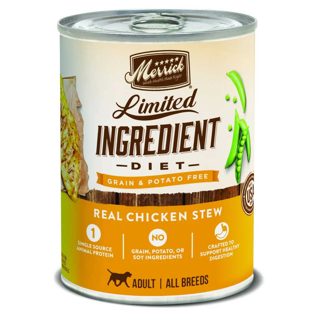 Merrick Limited Ingredient Diet Grain Free Real Chicken Stew Canned Dog Food - Budpants