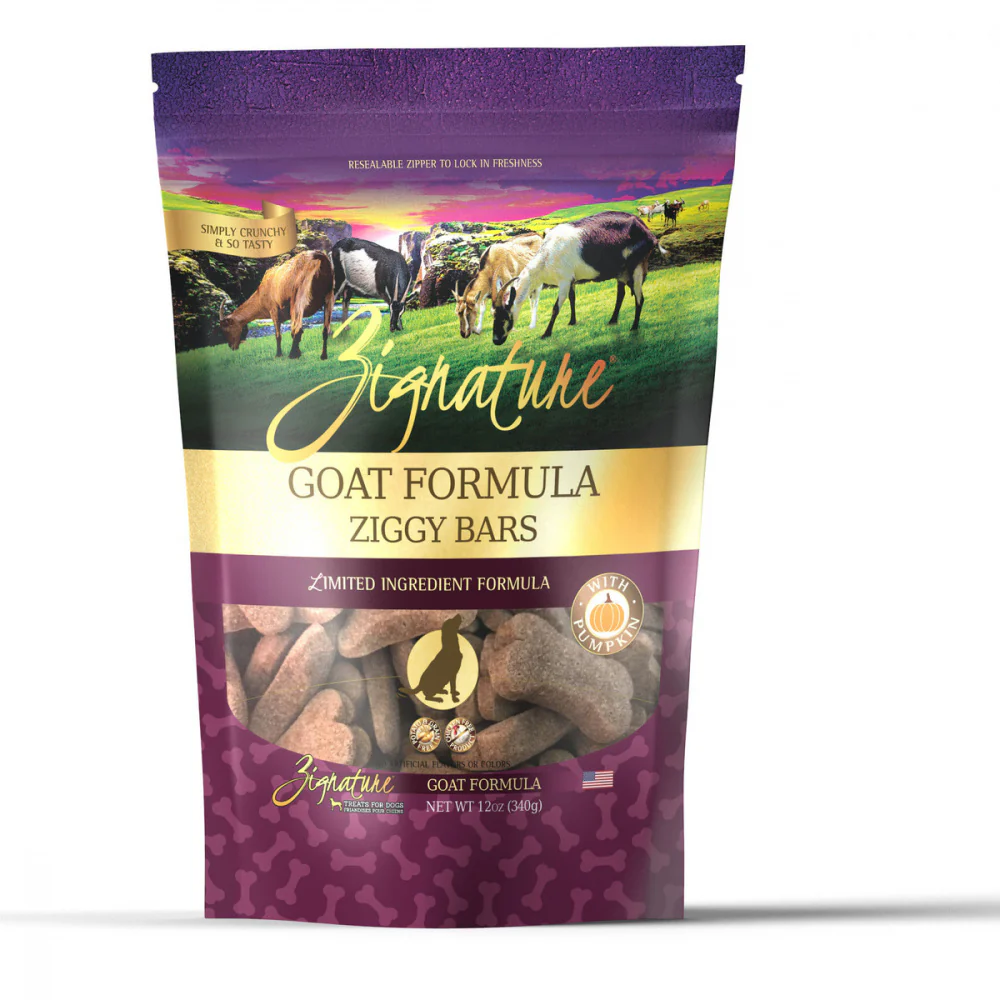 Zignature Zssential Ziggy Bars Goat Formula Dog Treats - Budpants