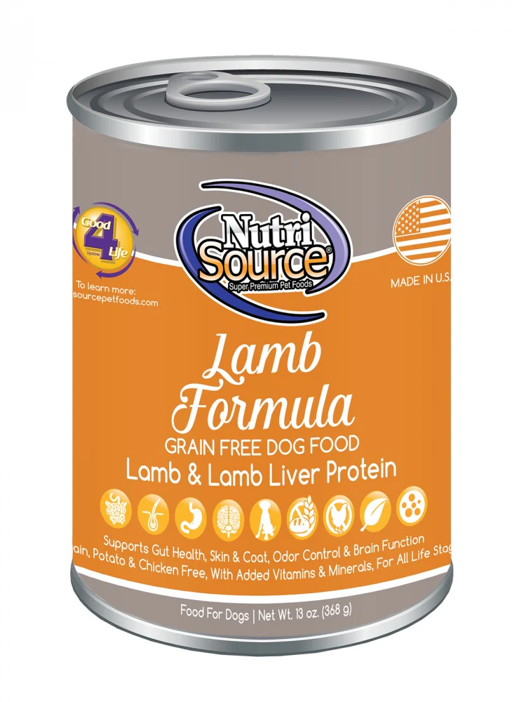 NutriSource Grain Free Lamb Formula Canned Dog Food - Budpants