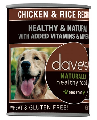 Dave's Naturally Healthy Chicken And Rice Canned Dog Food - Budpants