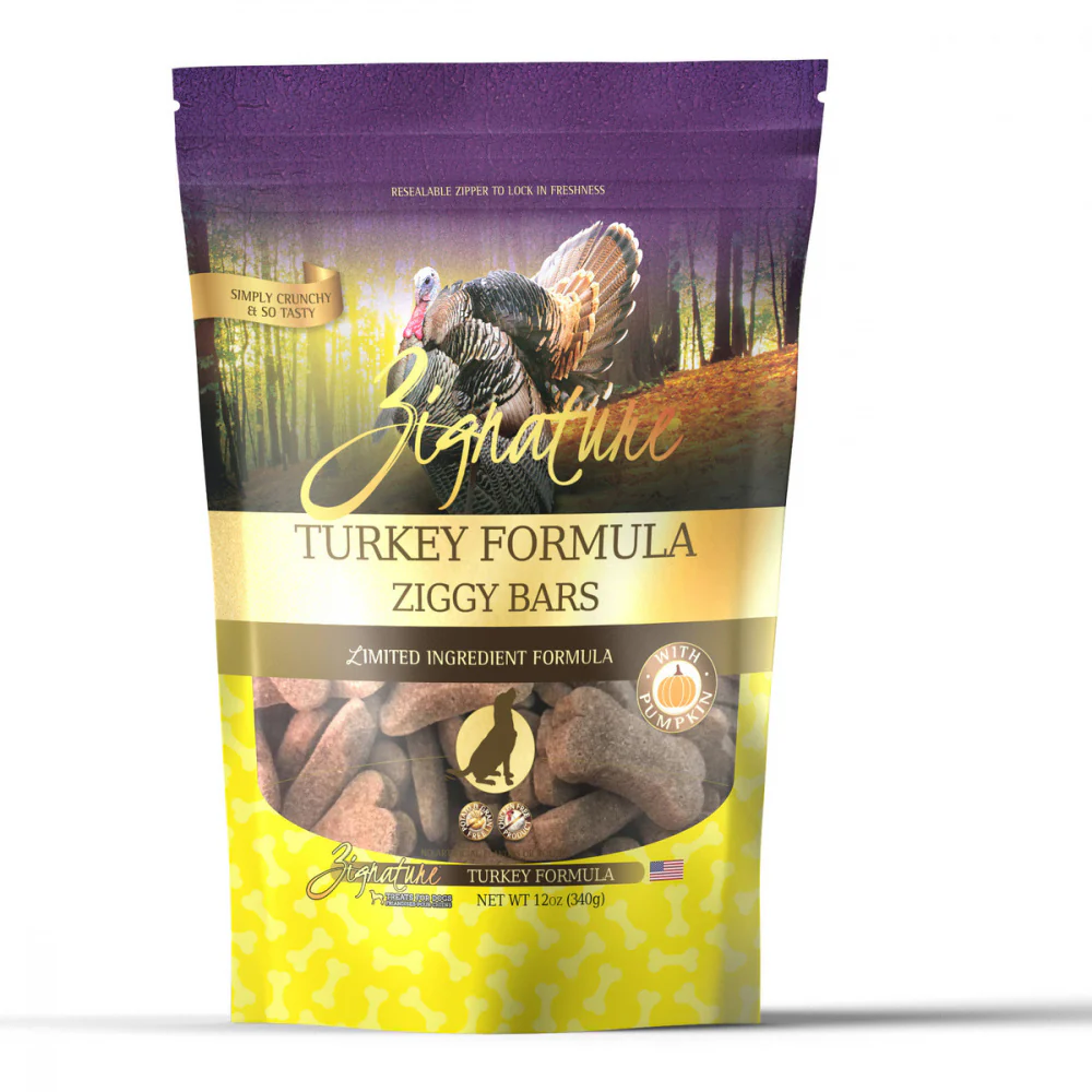Zignature Zssential Ziggy Bars Turkey Formula Dog Treats - Budpants