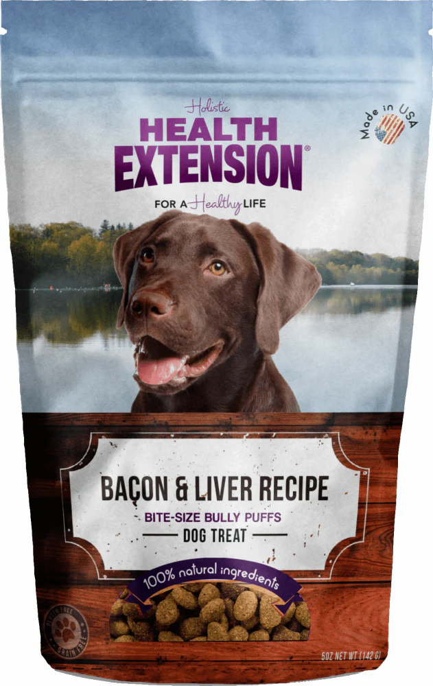 Health Extension Bully Puffs Bacon and Liver Dog Treats - Budpants