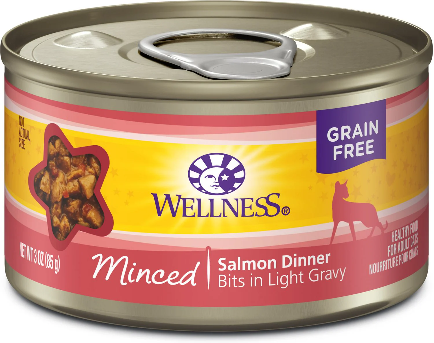 Wellness Grain Free Natural Minced Salmon Dinner Wet Canned Cat Food - Budpants