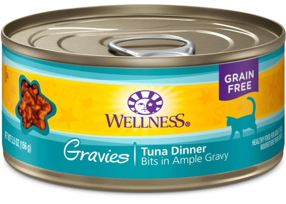 Wellness Natural Grain Free Gravies Tuna Dinner Canned Cat Food - Budpants