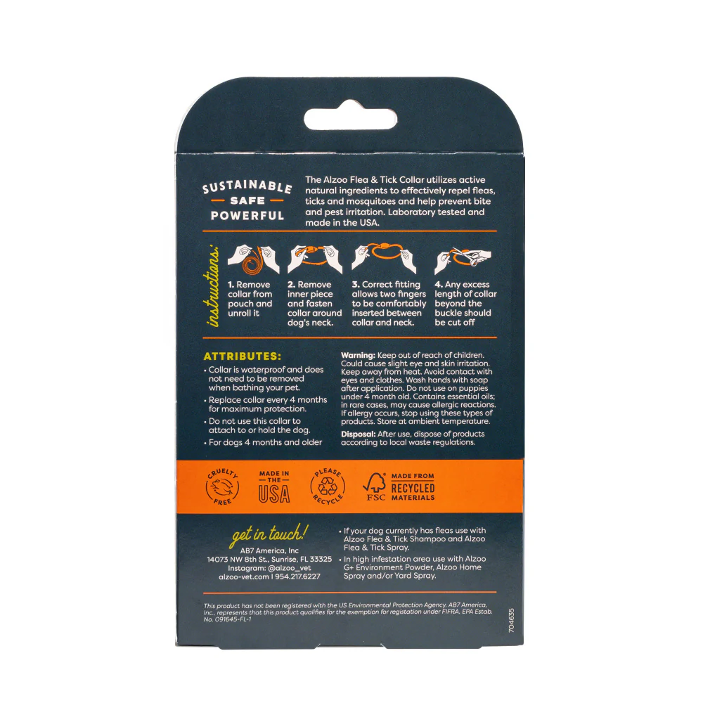 Alzoo Natural F&T Collar for Dogs - Budpants