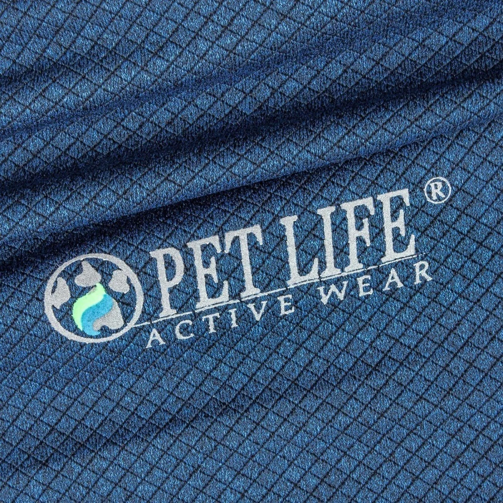 Pet Life Active Relax Stretch Fur Flexed Navy Polo Dog T-Shirt - Budpants