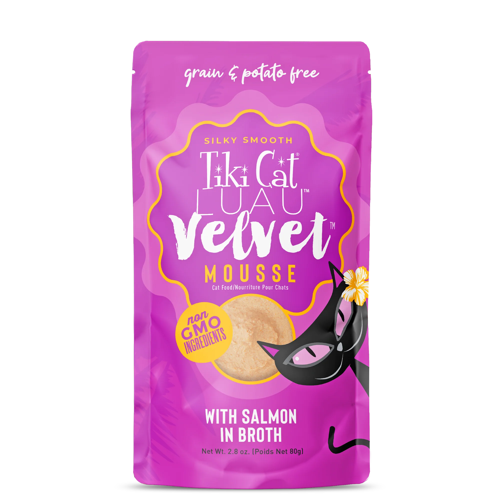 Tiki Cat Velvet Mousse with Salmon in Broth 2.8oz - Budpants