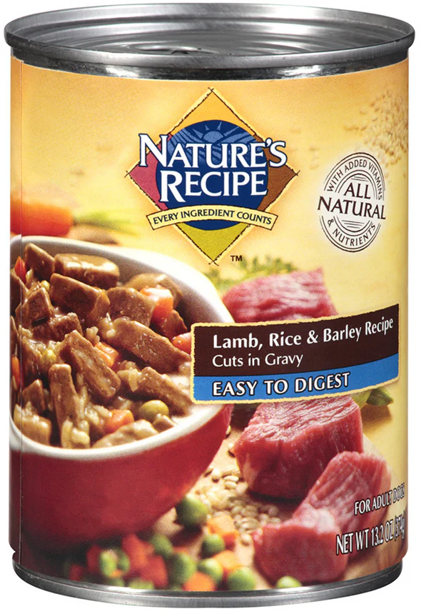 Nature's Recipe Easy to Digest Lamb Rice and Barley Cuts in Gravy Canned Dog Food - Budpants