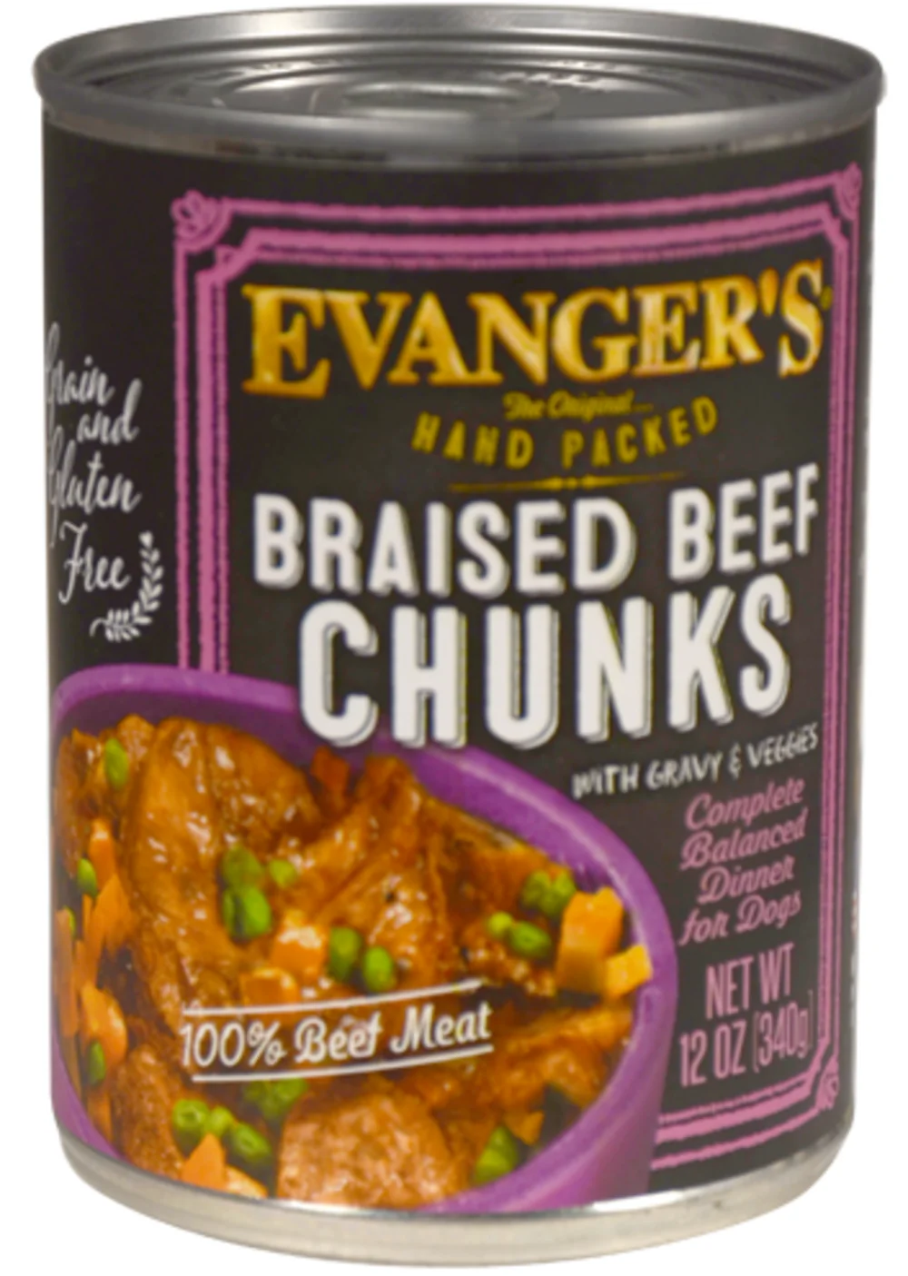 Evanger's Hand Packed Grain Free Braised Beef Chunks with Gravy Canned Dog Food - Budpants