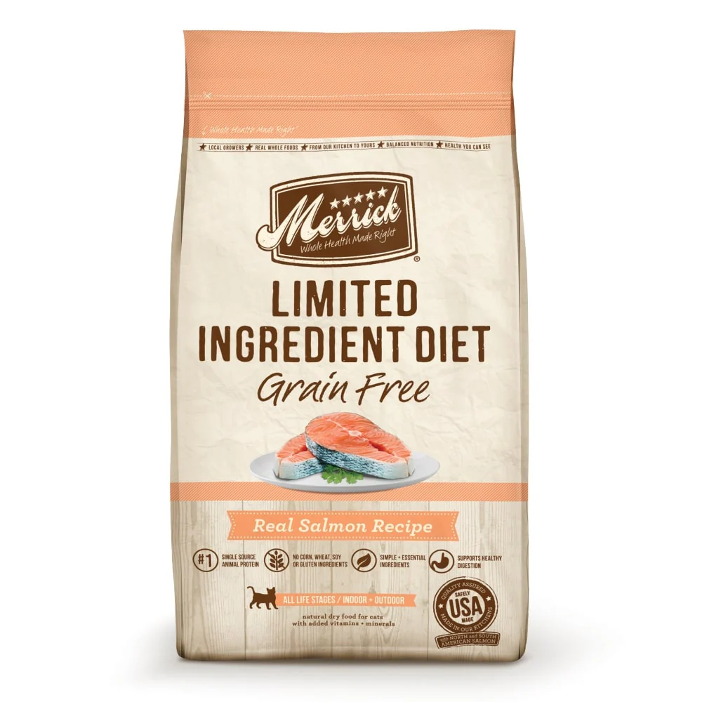 Merrick Limited Ingredient Diet Grain Free Real Salmon Recipe Dry Cat Food - Budpants