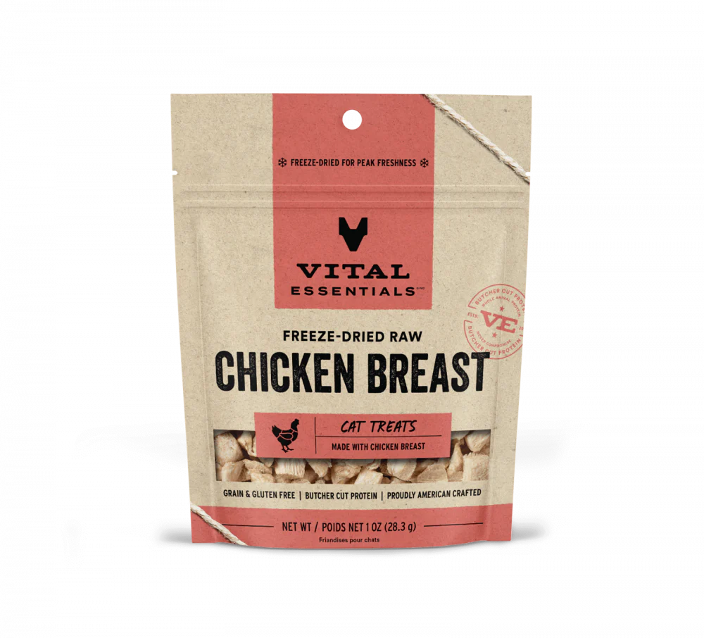 Vital Essentials Vital Cat Freeze Dried Grain Free Chicken Breast Cat Treats - Budpants